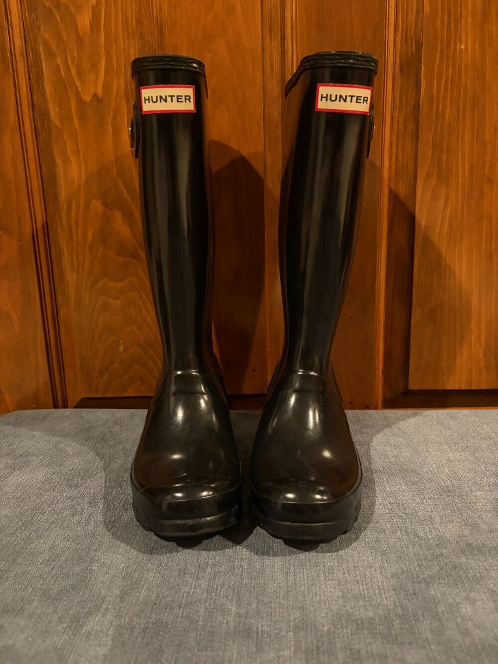 Hunter Women’s Like New Classic Tall Rain Boots in Glossy Black -Sz 36 EU